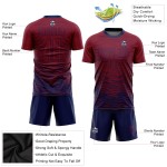 Maglia da calcio personalizzata Crimson Navy con stampa a sublimazione Maglia da calcio personalizzata Crimson Navy con stampa a sublimazione